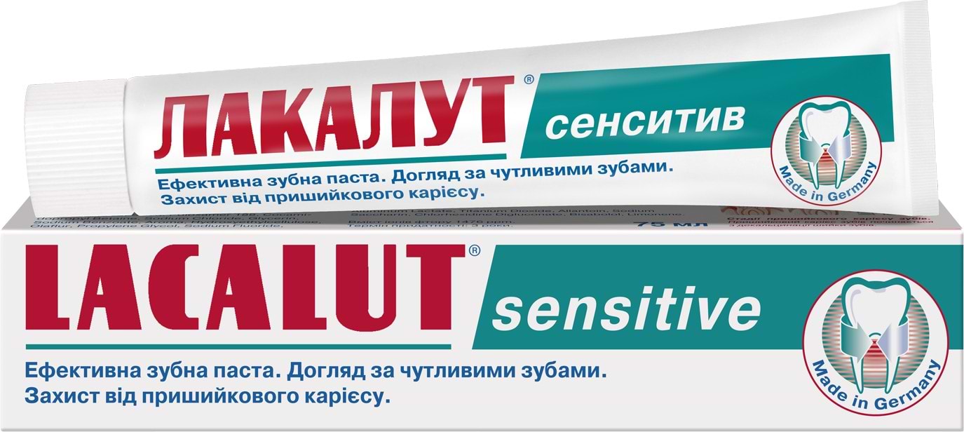 Зубна паста Lacalut sensitive 75 мл (4016369696323)
