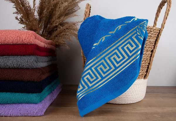 Фото - Рушник для обличчя GM Textile махровий блакитний Цезар 50х90