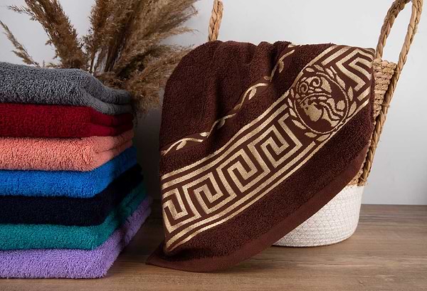 Фото - Рушник банний GM Textile махровий коричневий Цезар 70х140