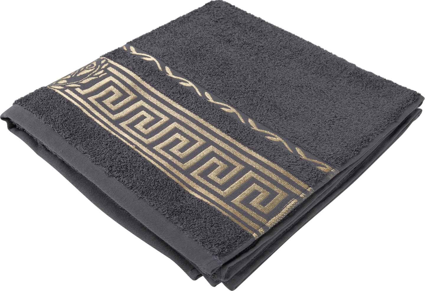 Рушник банний GM Textile махровий сірий Цезар 70х140 - Фото 1