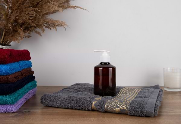 Фото - Рушник для обличчя GM Textile махровий сірий Цезар 50х90