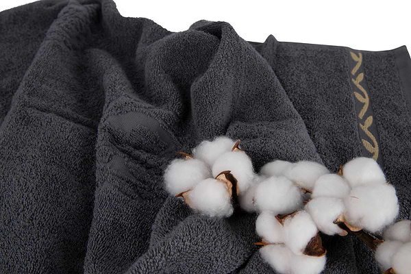 Фото - Рушник для обличчя GM Textile махровий сірий Цезар 50х90