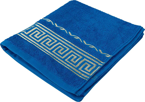 Фото - Рушник банний GM Textile махровий блакитний Цезар 70х140 Фото - Рушник банний GM Textile махровий блакитний Цезар 70х140