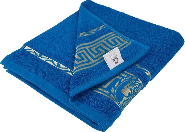 Фото - Рушник банний GM Textile махровий блакитний Цезар 70х140