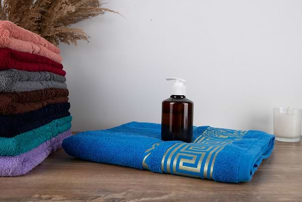 Фото - Рушник банний GM Textile махровий блакитний Цезар 70х140