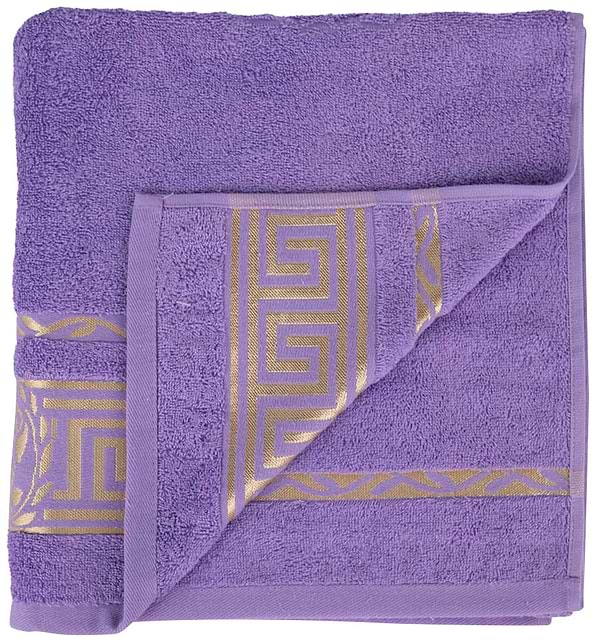 Фото - Рушник банний GM Textile махровий світло-фіолетовий Цезар 70х140