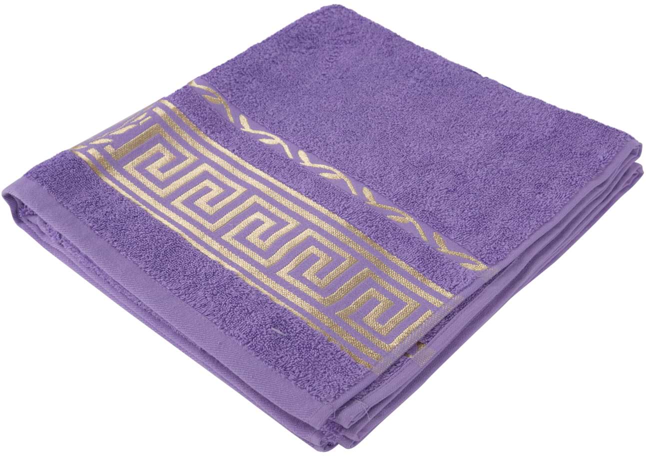 Рушник банний GM Textile махровий світло-фіолетовий Цезар 70х140 - Фото 1