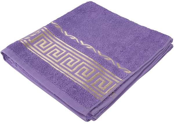 Фото - Рушник банний GM Textile махровий світло-фіолетовий Цезар 70х140 Фото - Рушник банний GM Textile махровий світло-фіолетовий Цезар 70х140