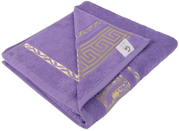 Фото - Рушник банний GM Textile махровий світло-фіолетовий Цезар 70х140