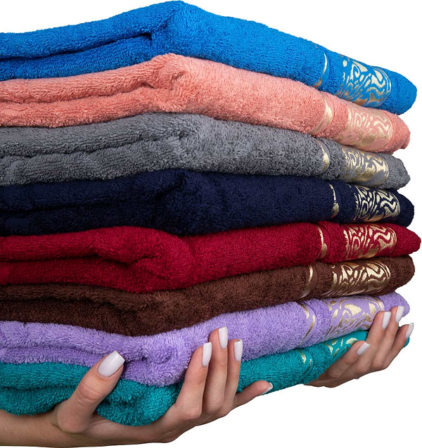 Фото - Рушник банний GM Textile махровий світло-фіолетовий Цезар 70х140