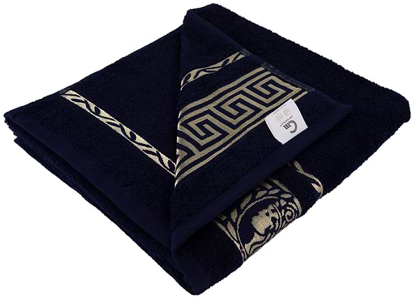 Фото - Рушник банний GM Textile махровий темно-синій Цезар 70х140
