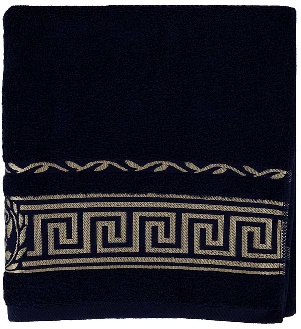 Фото - Рушник банний GM Textile махровий темно-синій Цезар 70х140