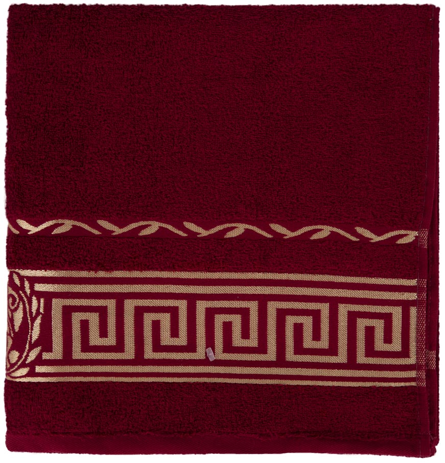Фото - Рушник банний GM Textile махровий бордовий Цезар 70х140