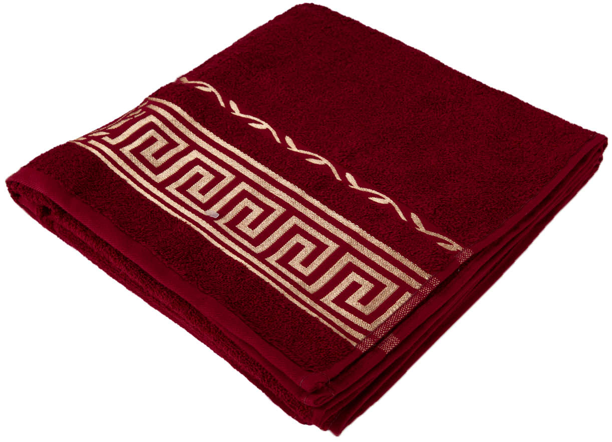 Полотенце банное GM Textile махровый бордовый Цезарь 70х140 - Фото 1