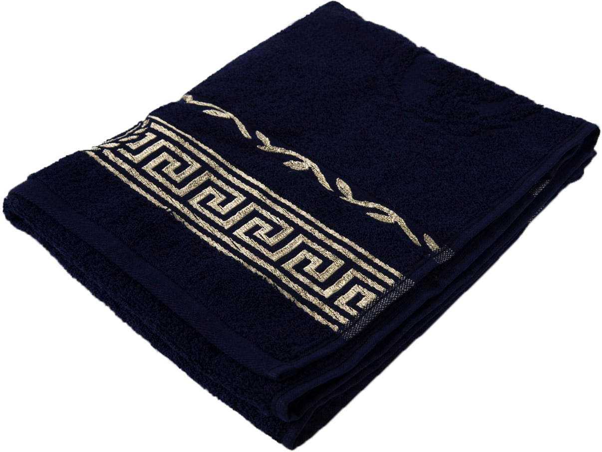 Рушник для обличчя GM Textile махровий темно-синій Цезар 50х90 - Фото 1