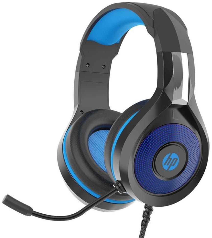Гарнитура проводная игровая HP DHE-8010 Blue LED, Black - Фото 1