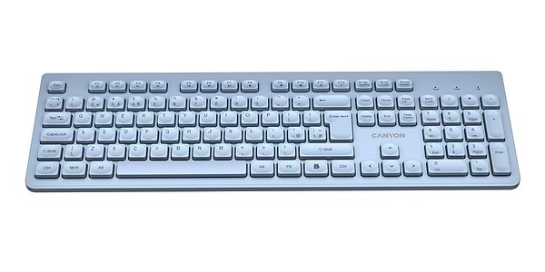 Фото - Клавіатура бездротова Canyon HKB-W01 Wireless Silent EN/UA Blue (CNS-HKBW01BL)