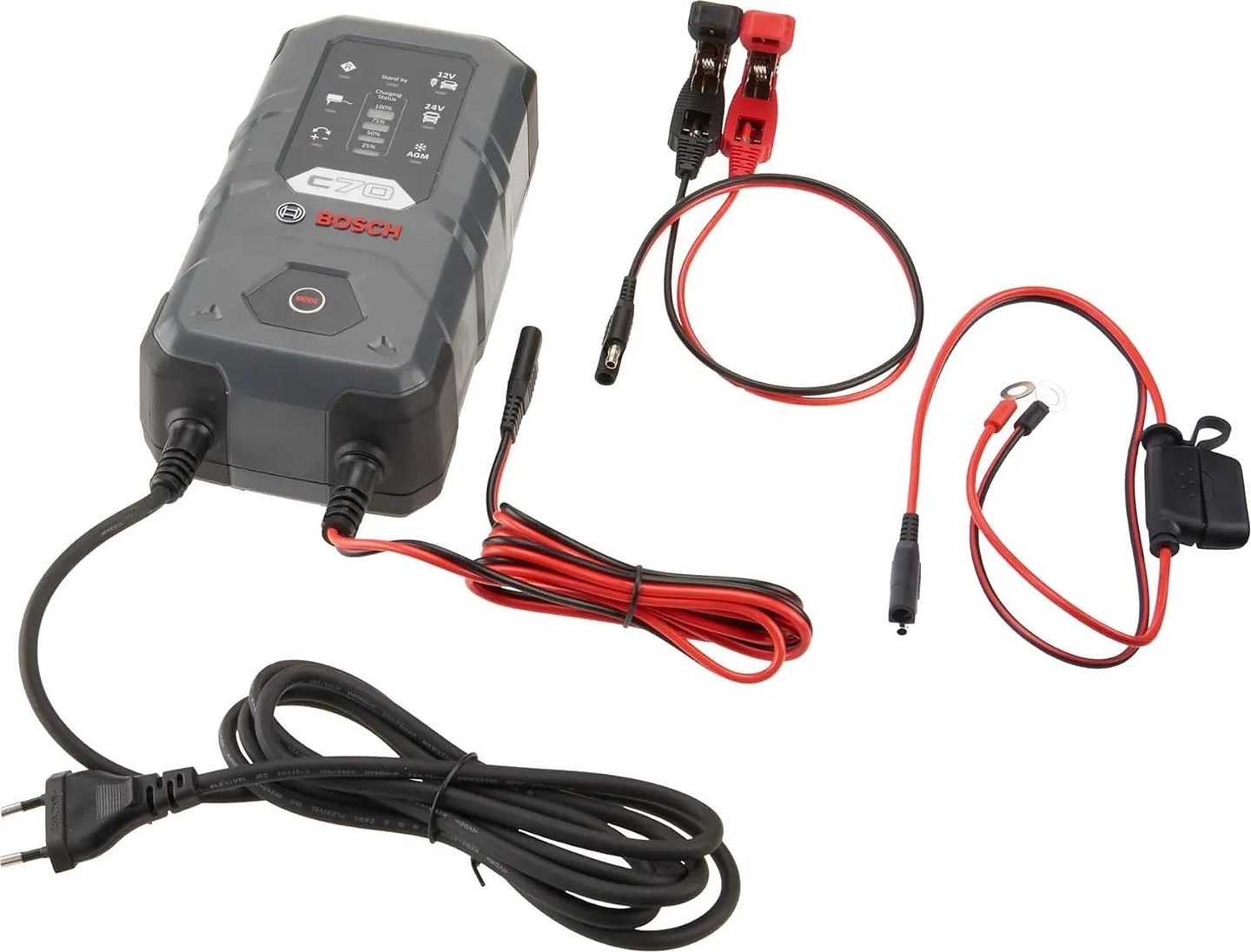 Зарядний пристрій для авто Bosch C70, 12/24В (189911070)