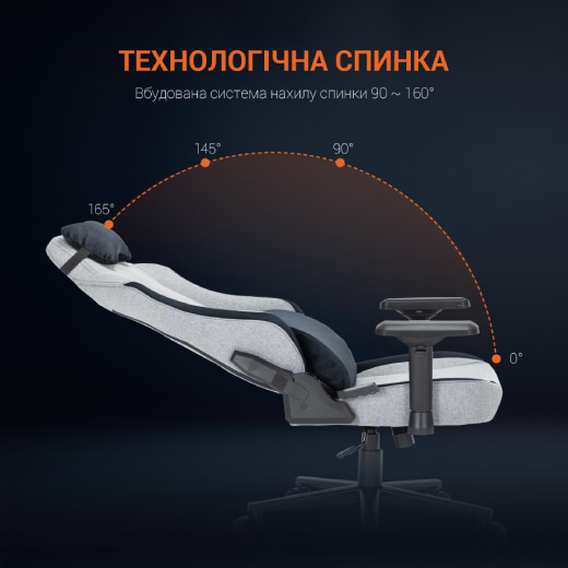 Фото - Кресло для геймеров GamePro GC715DG Dark Grey Linen Fabric