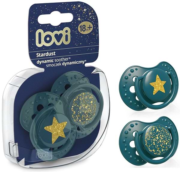 Фото - Симетрична пустушка Lovi Stardust 18+ міс 2 шт. зелена (22/895_green) Фото - Симетрична пустушка Lovi Stardust 18+ міс 2 шт. зелена (22/895_green)