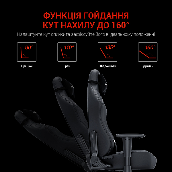 Фото - Кресло для геймеров Anda Seat Luna Size L Black PVC (AD18-44-B-PV/C)