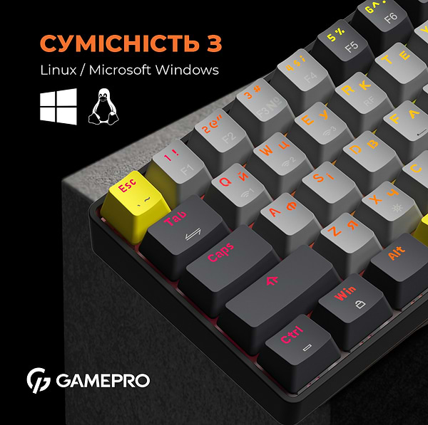Фото - Клавиатура беспроводная игровая GamePro MK130G Pro