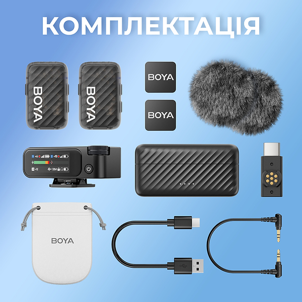 Фото - Микрофон для смартфона Boya MIC 2-02 Type-C/TRS Black