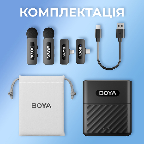 Фото - Микрофон для смартфона Boya BY-V3 combo Type-C/Lightning Black
