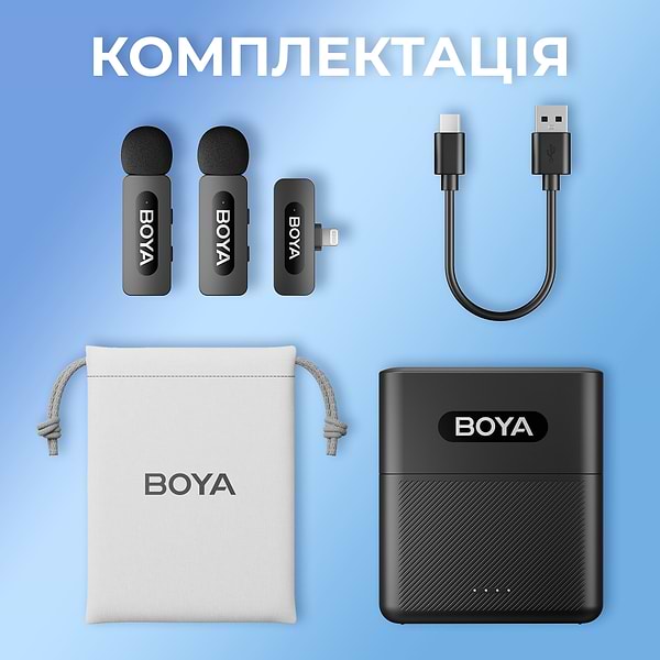 Фото - Мікрофон для смартфона Boya BY-V3 Lightning Black