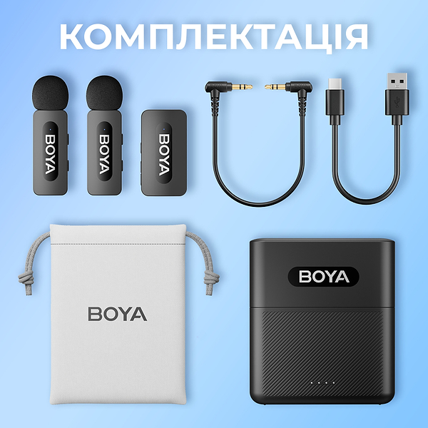 Фото - Микрофон для смартфона Boya BY-V35 TRS for camera Black