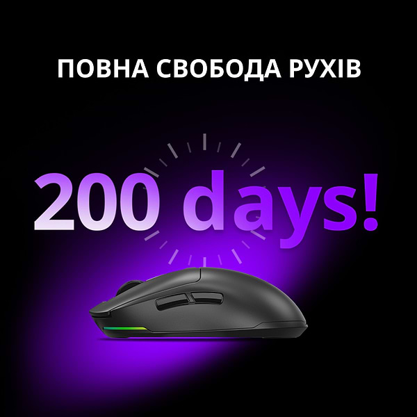 Фото - Миша бездротова ігрова Lorgar MSA10W Wireless Gaming Black (LRG-MSA10W-BK)