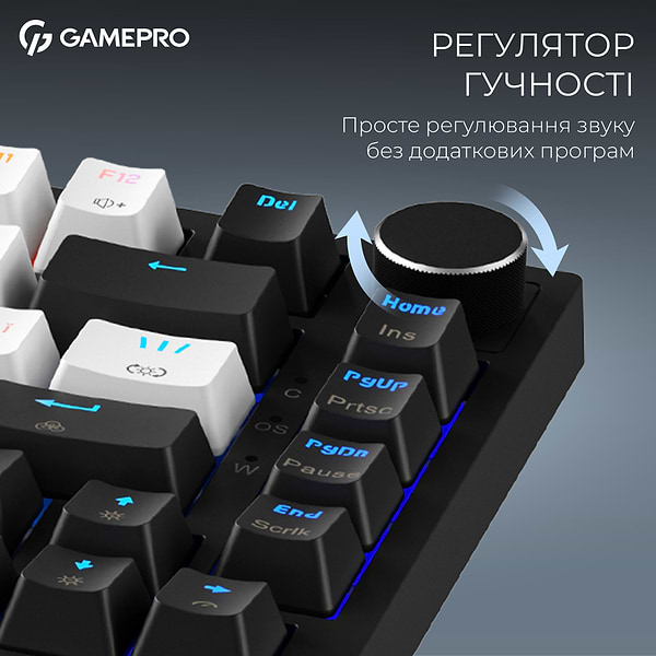 Фото - Клавиатура проводная игровая GamePro Asgard Valhalla Max Magnetic Switches USB Black (MK160B MAX)