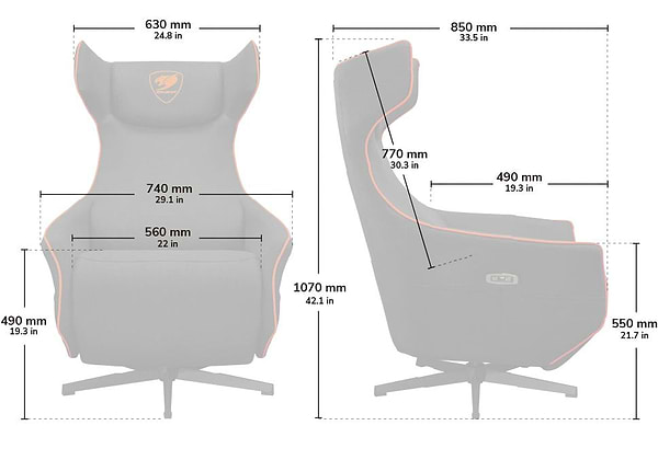 Фото - Крісло для геймерів Cougar MAGUS Gray