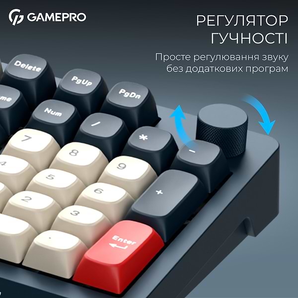 Фото - Уценка - Клавиатура беспроводная игровая GamePro Asgard Drakkar Keychron Super Blue (MK305BL)