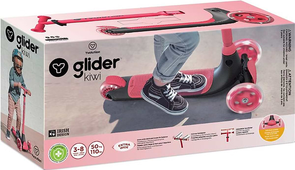 Фото - Триколісний самокат YVolution YGlider Kiwi Красный (Y101258)