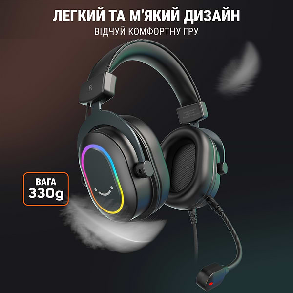 Фото - Гарнитура проводная игровая Fifine Black RGB (H6)