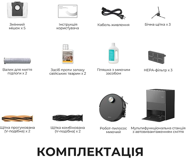 Фото - Робот-пилосос миючий Dreame Aqua 10 Ultra Roller Complete Black (RLH71DE-1-BL)