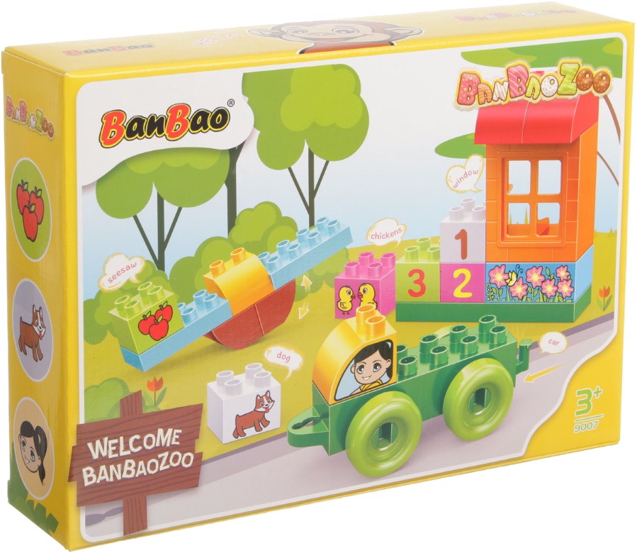 Пластиковий конструктор Banbao "BanBaoZOO" (22 елм.)  Мій двір (9007)