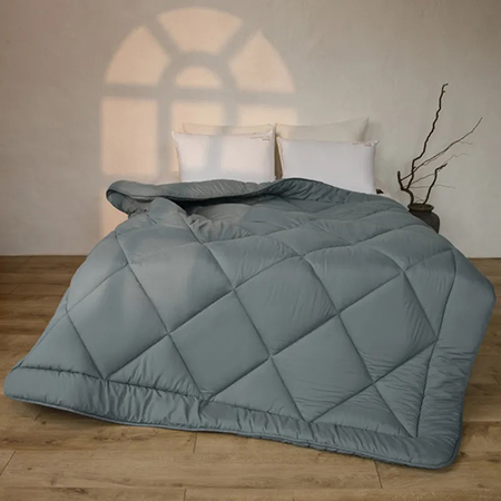 Ковдра всесезонна двоспальна MirSon №9003 Eco Light Gray 172x205 см (2200005993507)