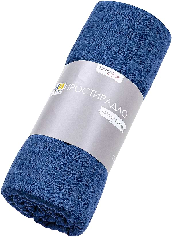 Фото - Простирадло полуторне Home Line 160х200 Темно-синій (190678)