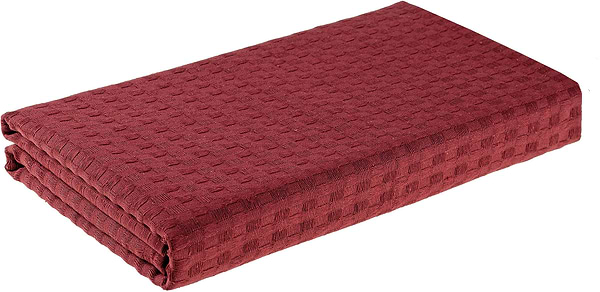Фото - Полотенце пляжное Home Line Вафельный 100x160 (К_ЯЧ) Щ220 Марсала (190684)