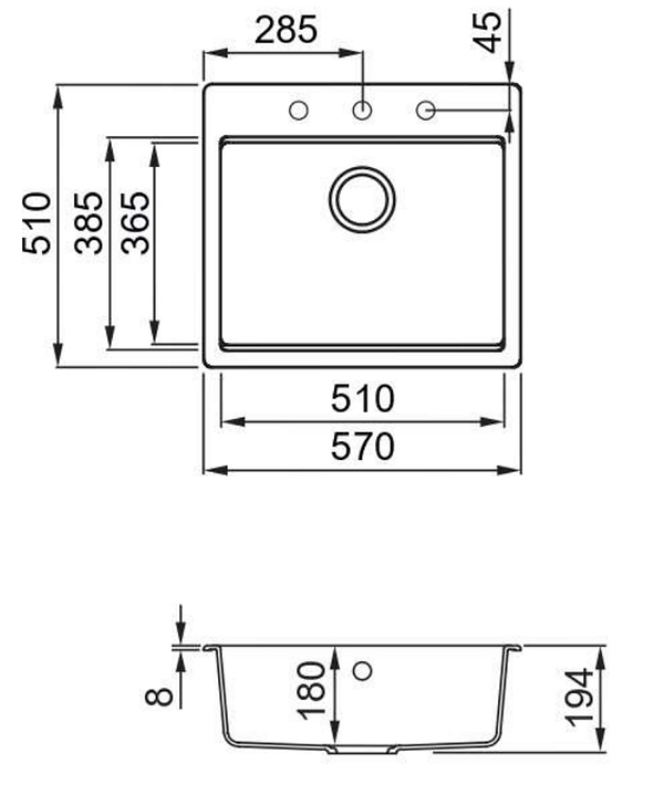 Фото - Мийка кухонна Elleci TIME 105 on top tortora 43