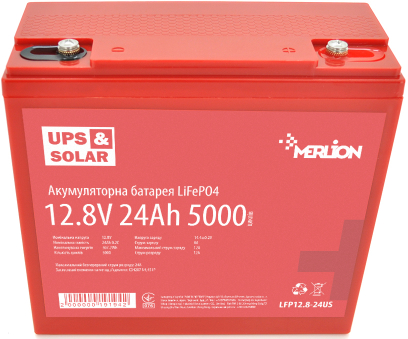 Аккумулятор для ИБП Merlion LiFePO4 12.8V 24AH (4S4P/BMS-30A) (LFP12.8-24US)