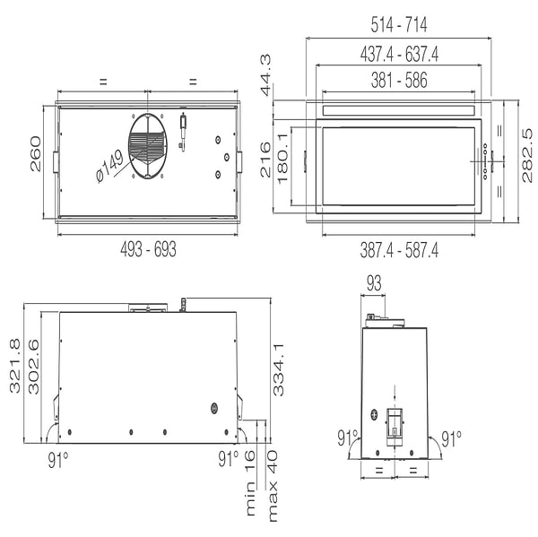Фото - Витяжка вбудована Elica LANE SENSOR IX/A/52