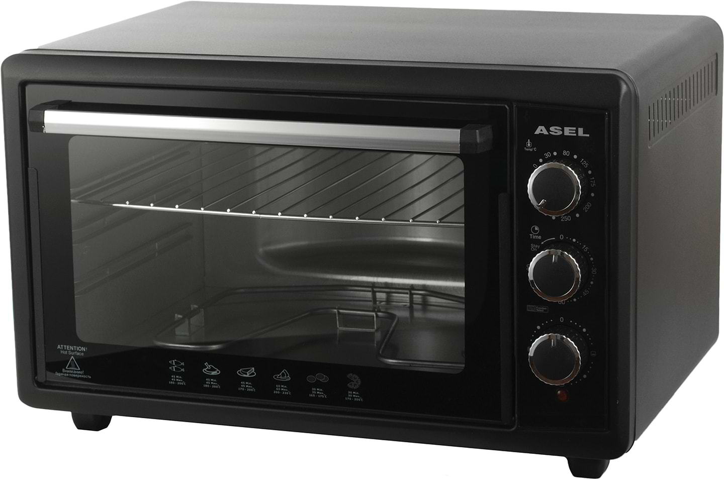 Печь электрическая ASEL AF 50-23 Black - Фото 1