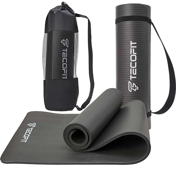 Фото - Килимок для йоги та фітнесу TECOFIT 183х61х1 см NBR Black (TOP20106462/2) Фото - Килимок для йоги та фітнесу TECOFIT 183х61х1 см NBR Black (TOP20106462/2)