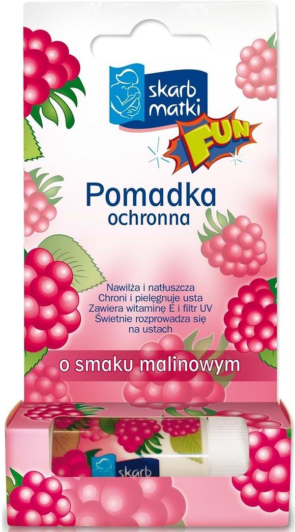 Фото - Бальзам для губ дитячий Skarb Matki зі смаком малини (1930)