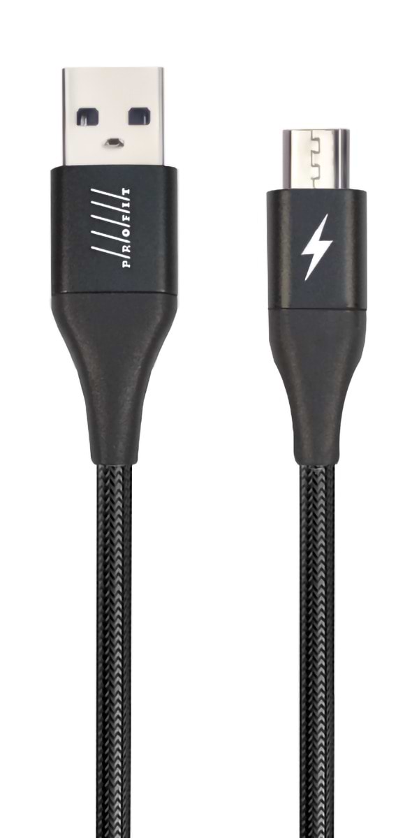 Кабель синхронізації даних Profit QY-84 Micro USB 1m 3A Black (000001480)