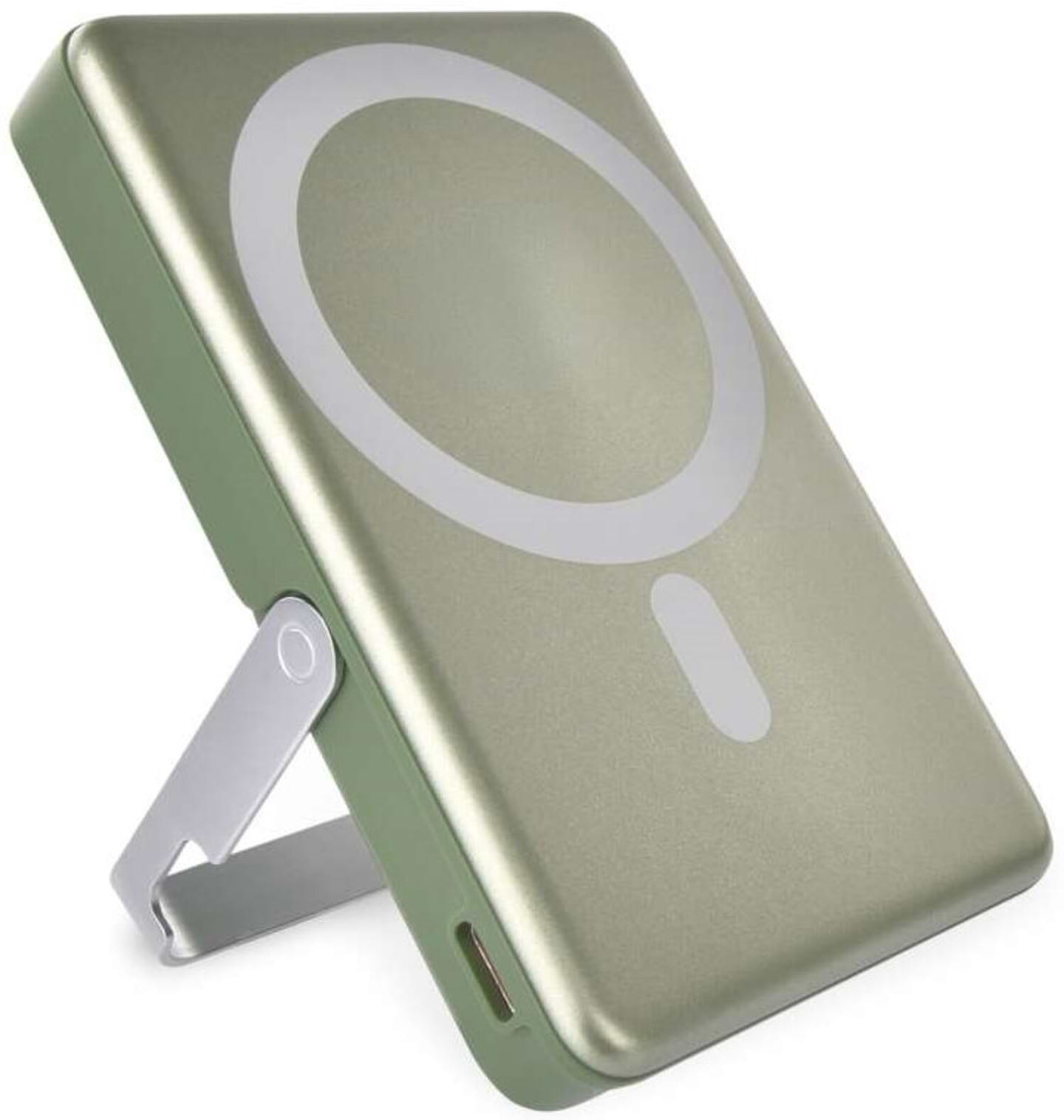 Батарея мобільна EMOS B0552AG 10000мАч бездротова зарядка, підставка зелений