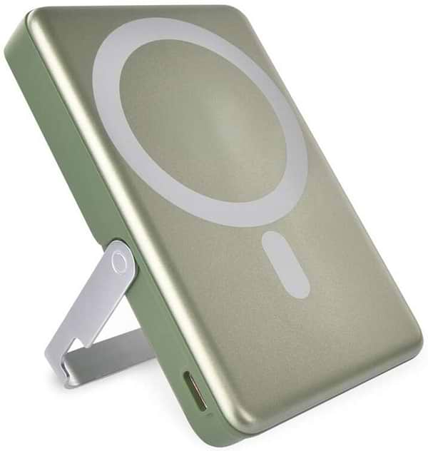 Фото - Батарея мобільна EMOS B0552AG 10000мАч бездротова зарядка, підставка зелений